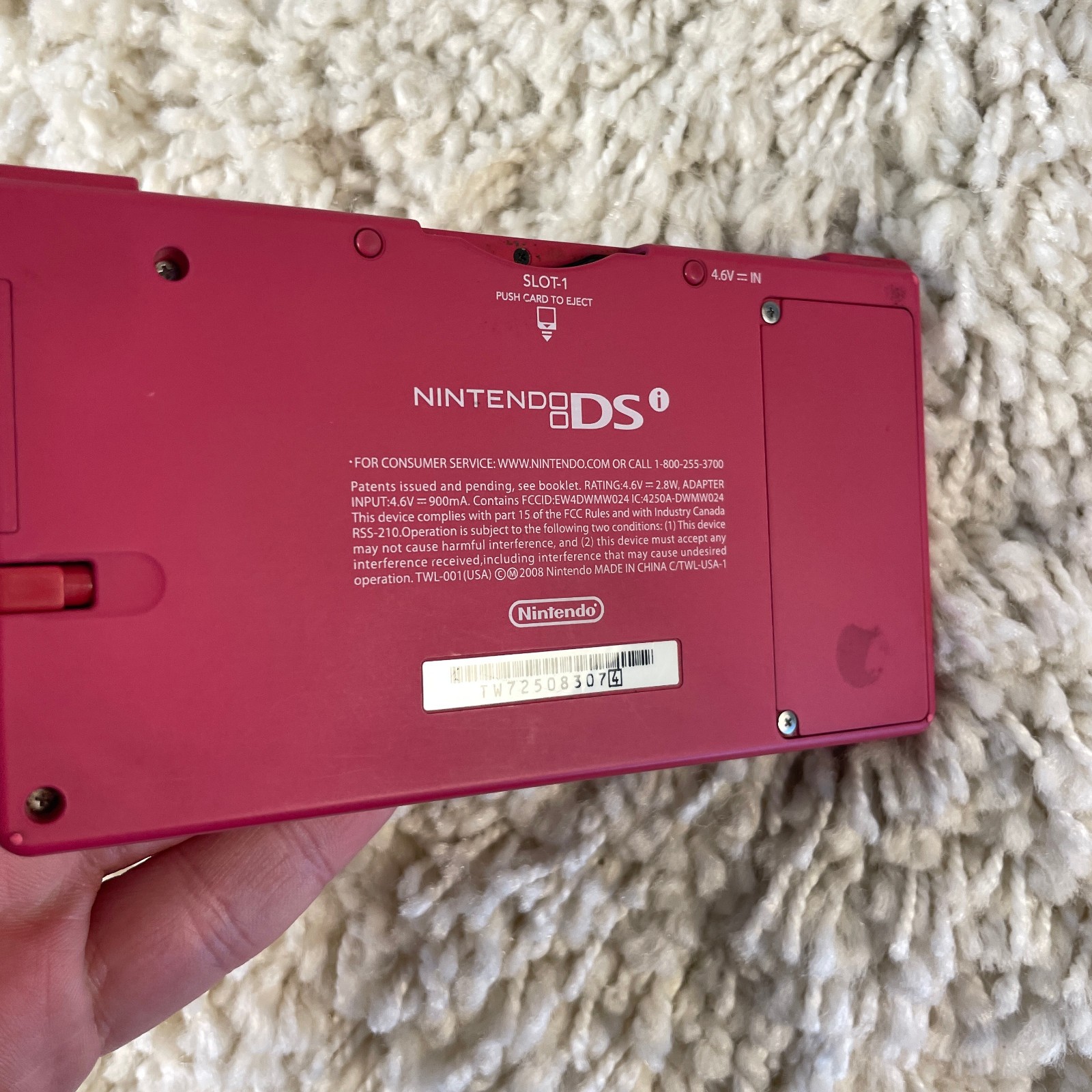 Nintendo DSi Hot Pink Handheld Console System TWL-001 Tested