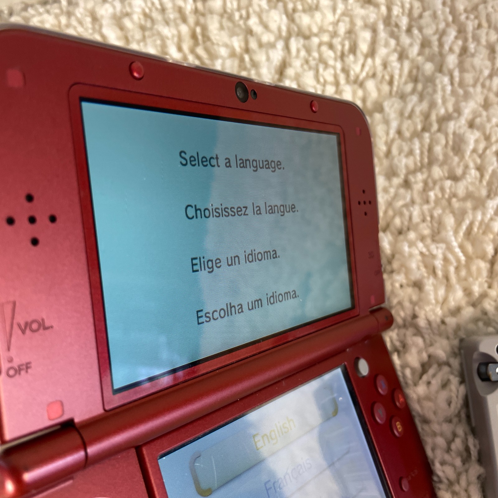 Nintendo “New” 3DS XL Metallic Red Handheld Console System RED-001 Top IPS Works