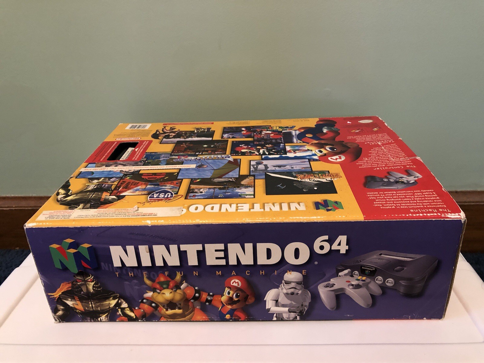 Nintendo 64 Console With Box N64 Controller/Expansion & Rumble Pack/Games
