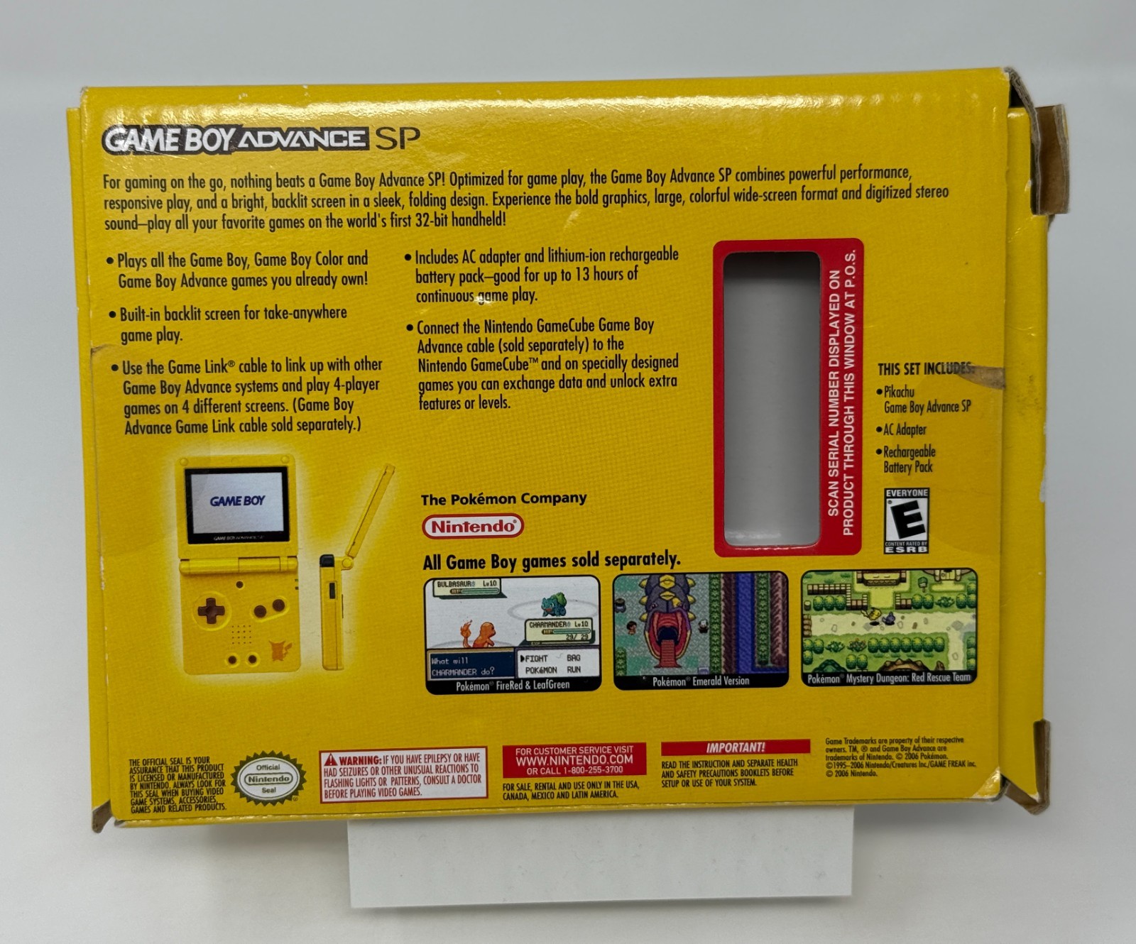 Nintendo Gameboy Advance SP Toys “R” Us Exclusive Limited Edition Pikachu IN BOX