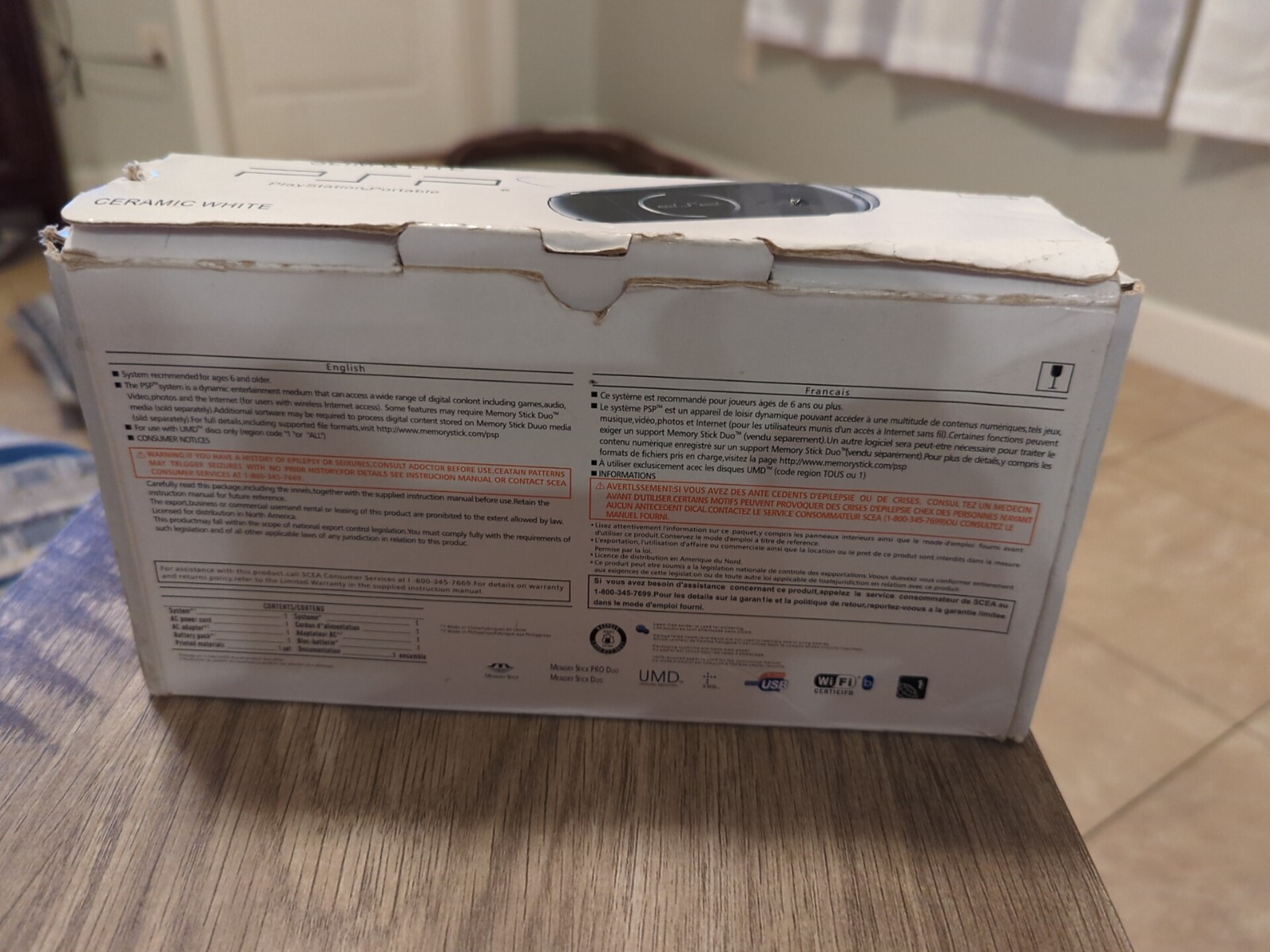 Psp 3000 Ceramic White Box Only