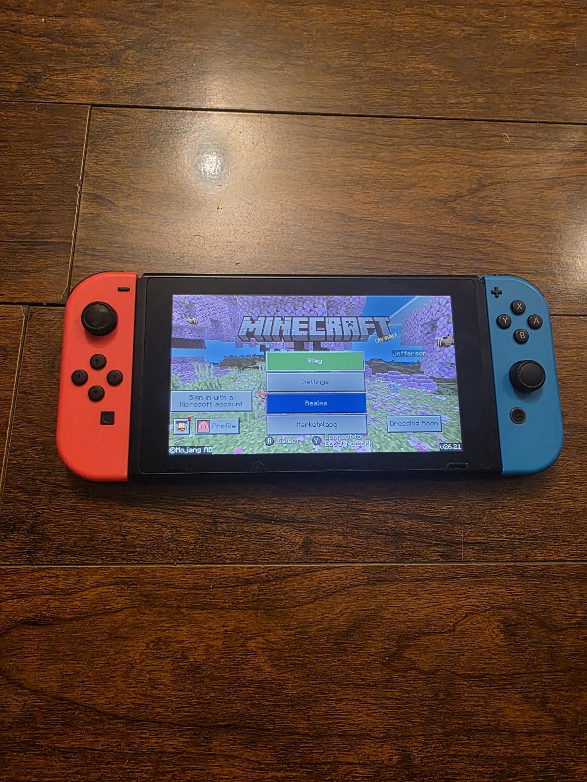 Nintendo Switch with Neon Blue and Neon Red Joy-Con (HAC-001-01)