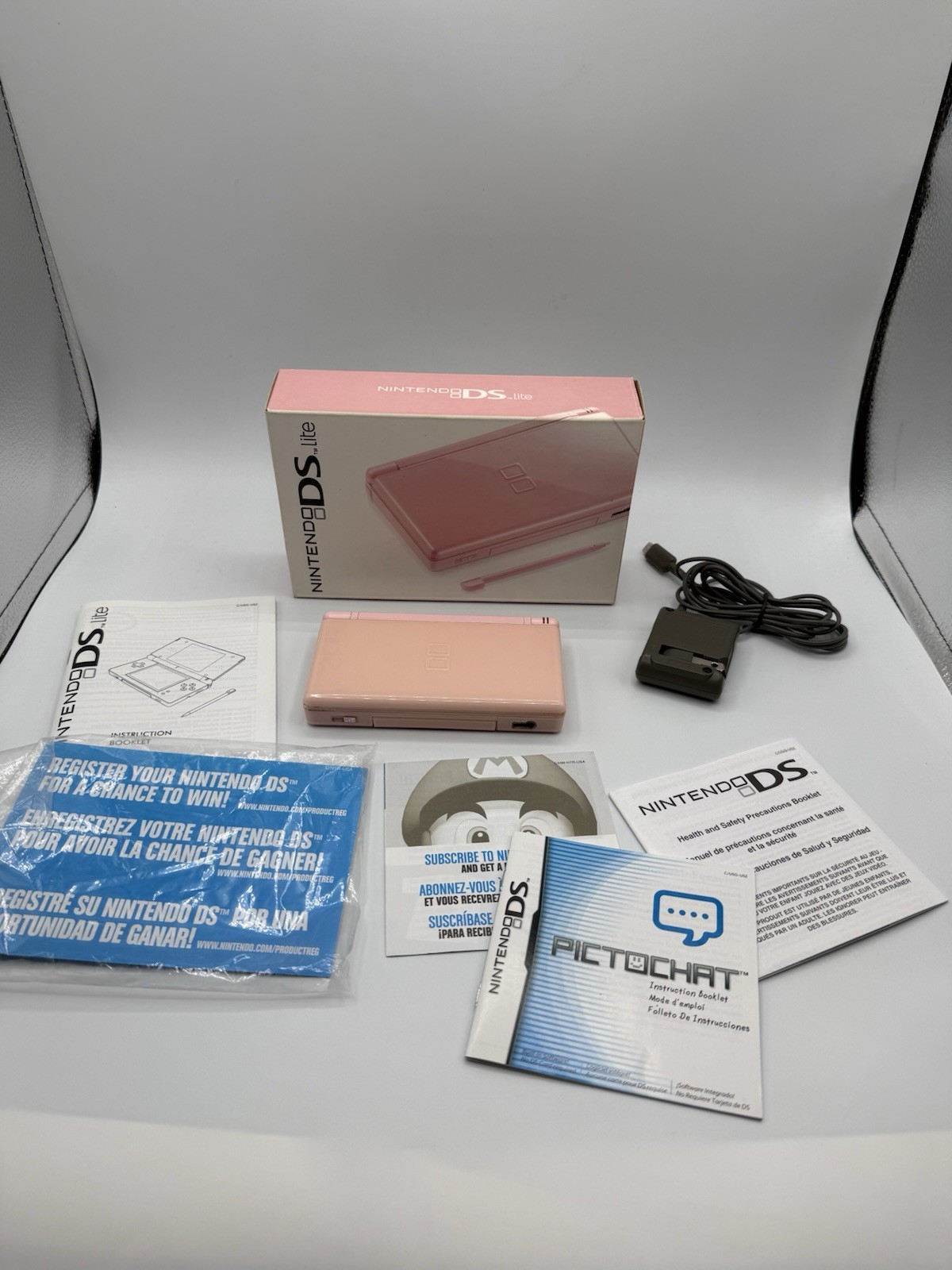 Nintendo DS Lite Console Pink Coral – CIB Complete In Box! Fair – Read Ad