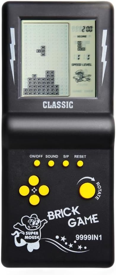 HLF 3.5 Inch Retro Brick Game Console 23 Classic Black
