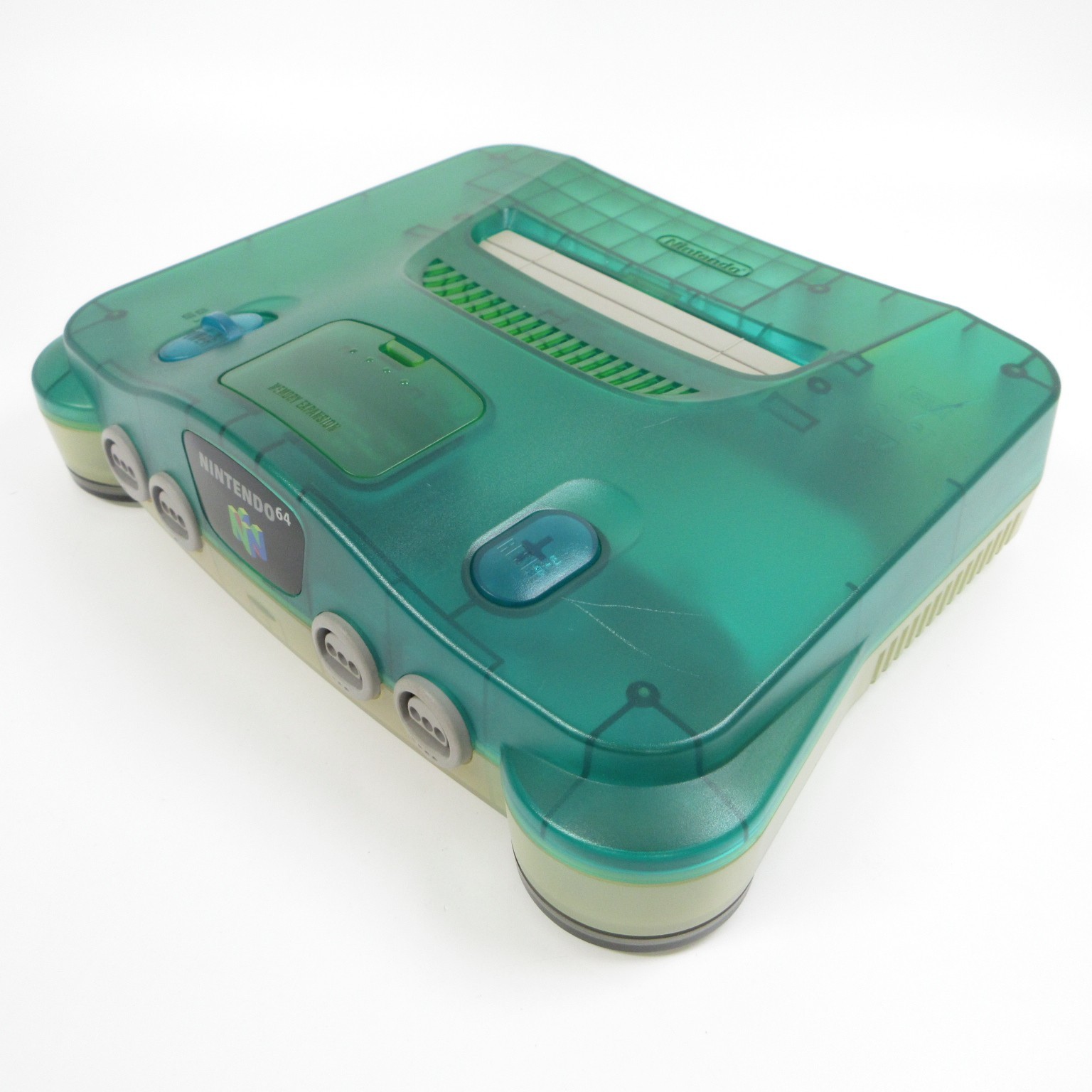 【Very Good】Nintendo 64 N64 Console Clear Blue Controller Adapter Japanese Ver.