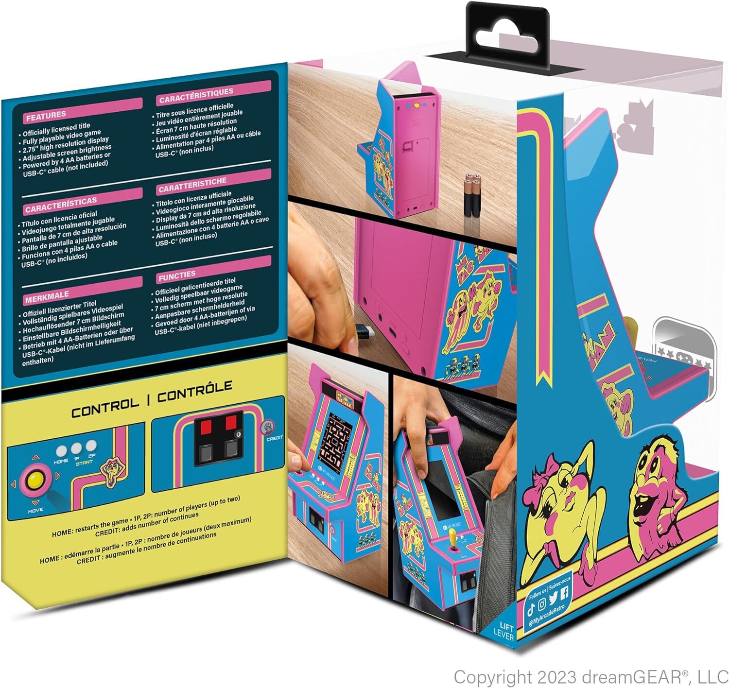 My Arcade Ms. Pac-Man Micro Player Pro: 6.75″ Mini Arcade Machine Video Game