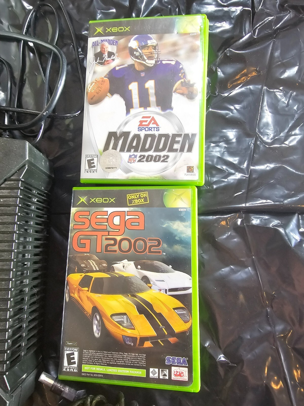 Microsoft Black Video Game Console (Works) with 7 games and 3 controllers