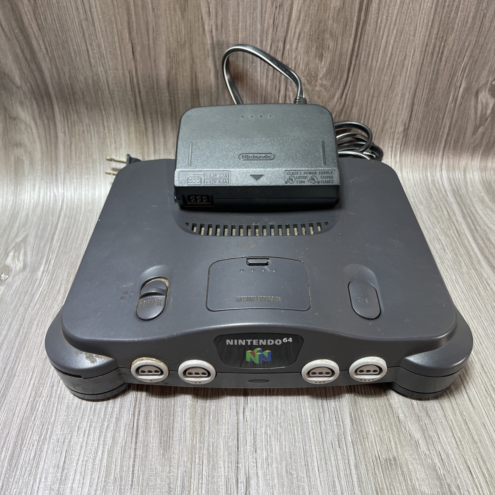 Nintendo 64 N64 System Console And Power Supply Tested & Working With 1 Control