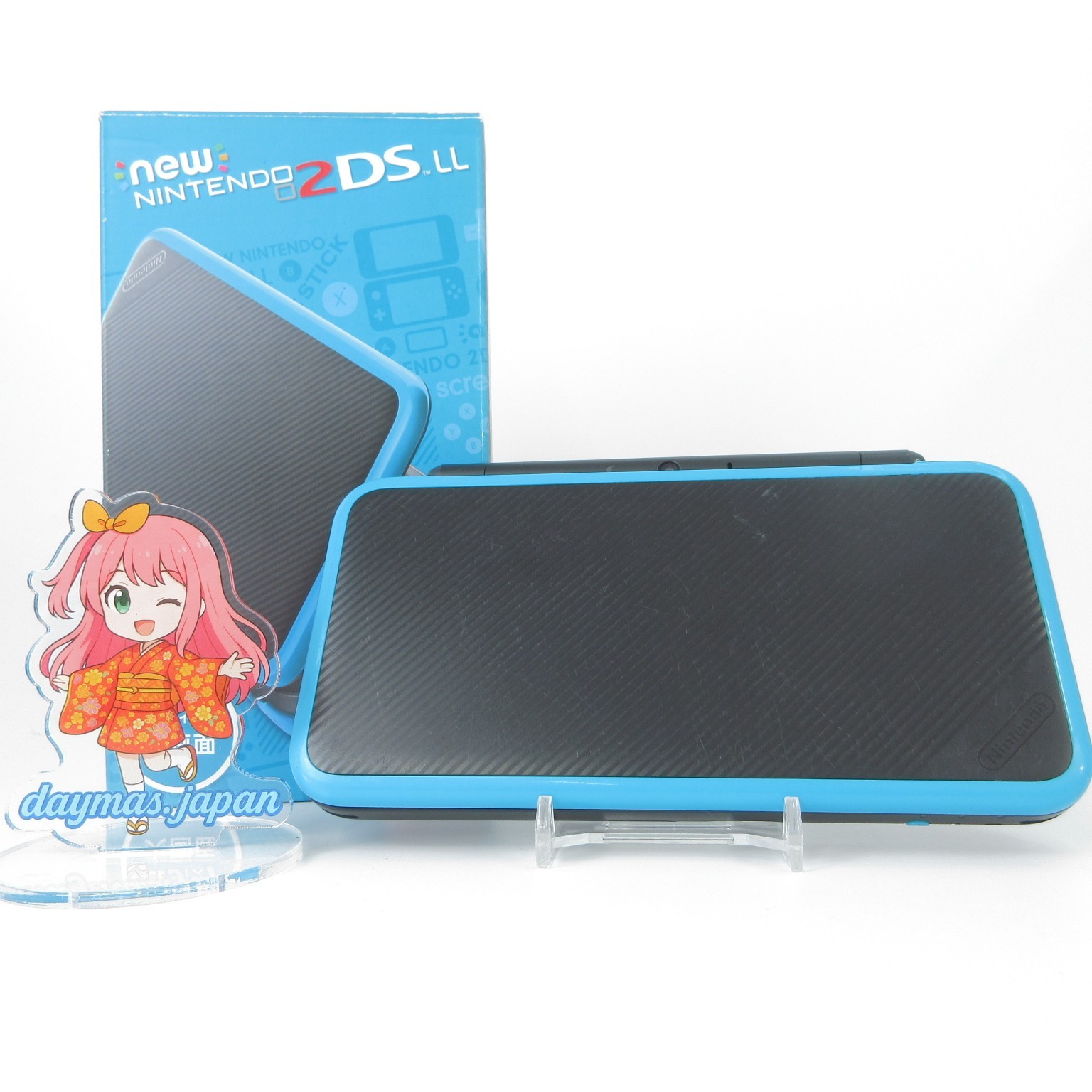 【Very Good】Nintendo New 2DS LL XL Black x Turquoise Console Japanese Ver #DEN113