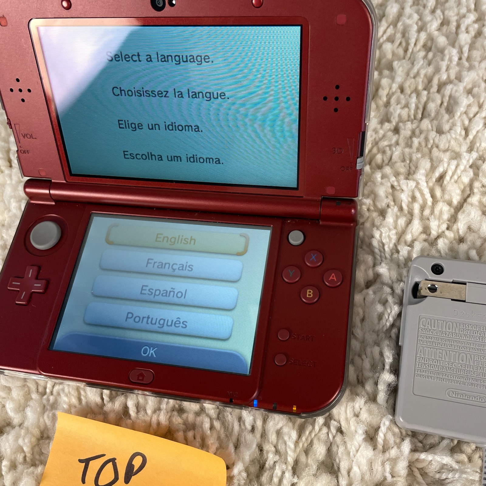 Nintendo “New” 3DS XL Metallic Red Handheld Console System RED-001 Top IPS Works