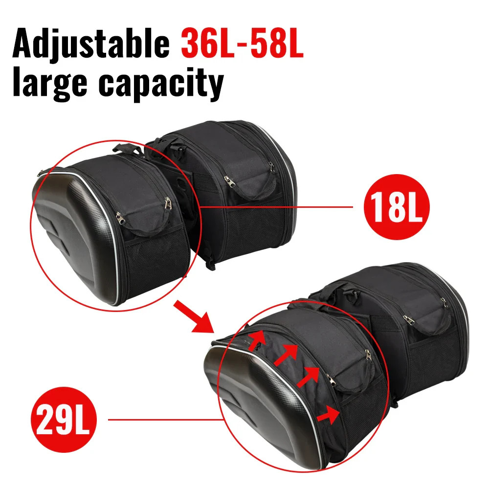 Universal Motorcycle Waterproof Racing Race Helmet Travel Bags Suitcase Saddleba