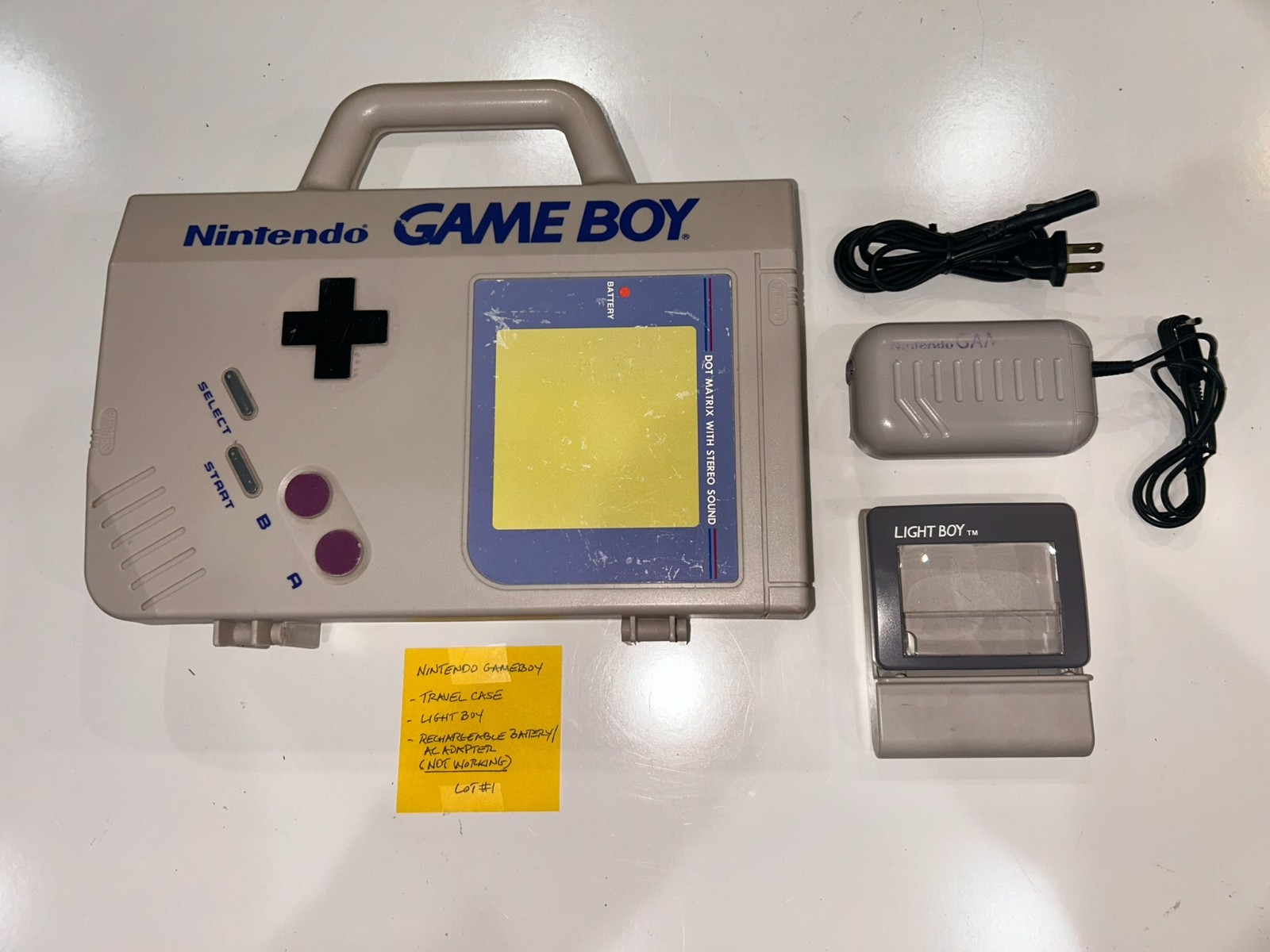 Nintendo Game Boy Hard Plastic Travel Case + Light Boy + Dead Battery Pack #2