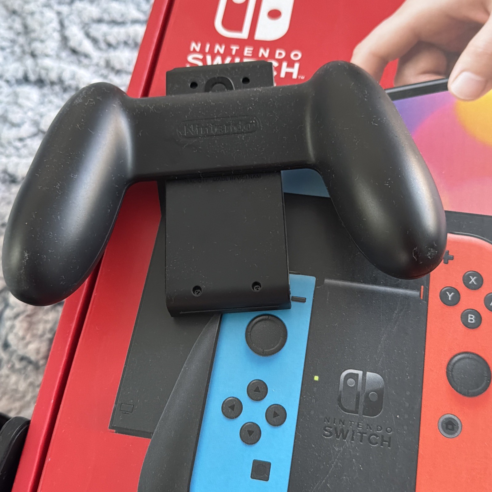 Nintendo Switch OLED Model HEG-001 Handheld Console – 64GB – Black/Neon Red/Neon