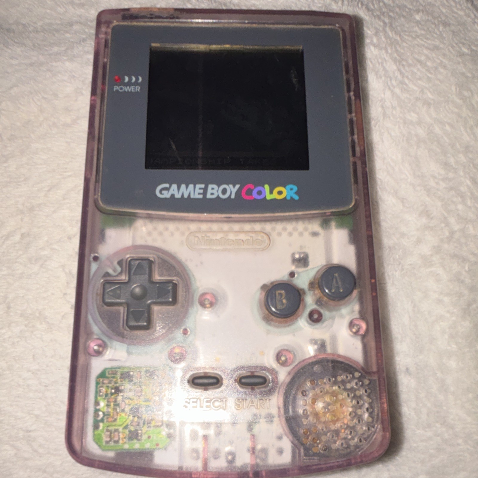 Nintendo Game Boy Color CGB-001 Transparent Purple/Clear Handheld