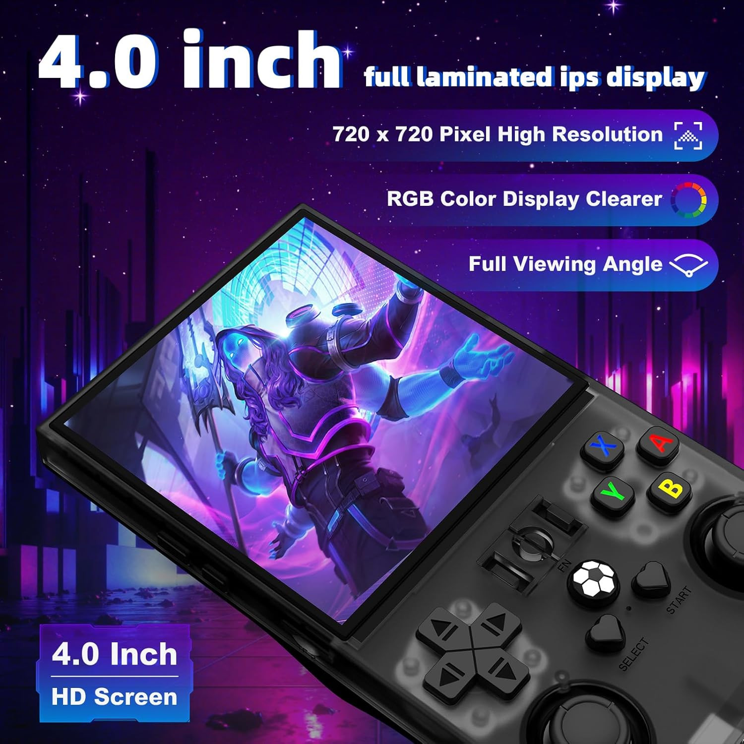 R36MAX Retro Handheld Game Console with 18000+ Games and 4.0″ IPS Screen