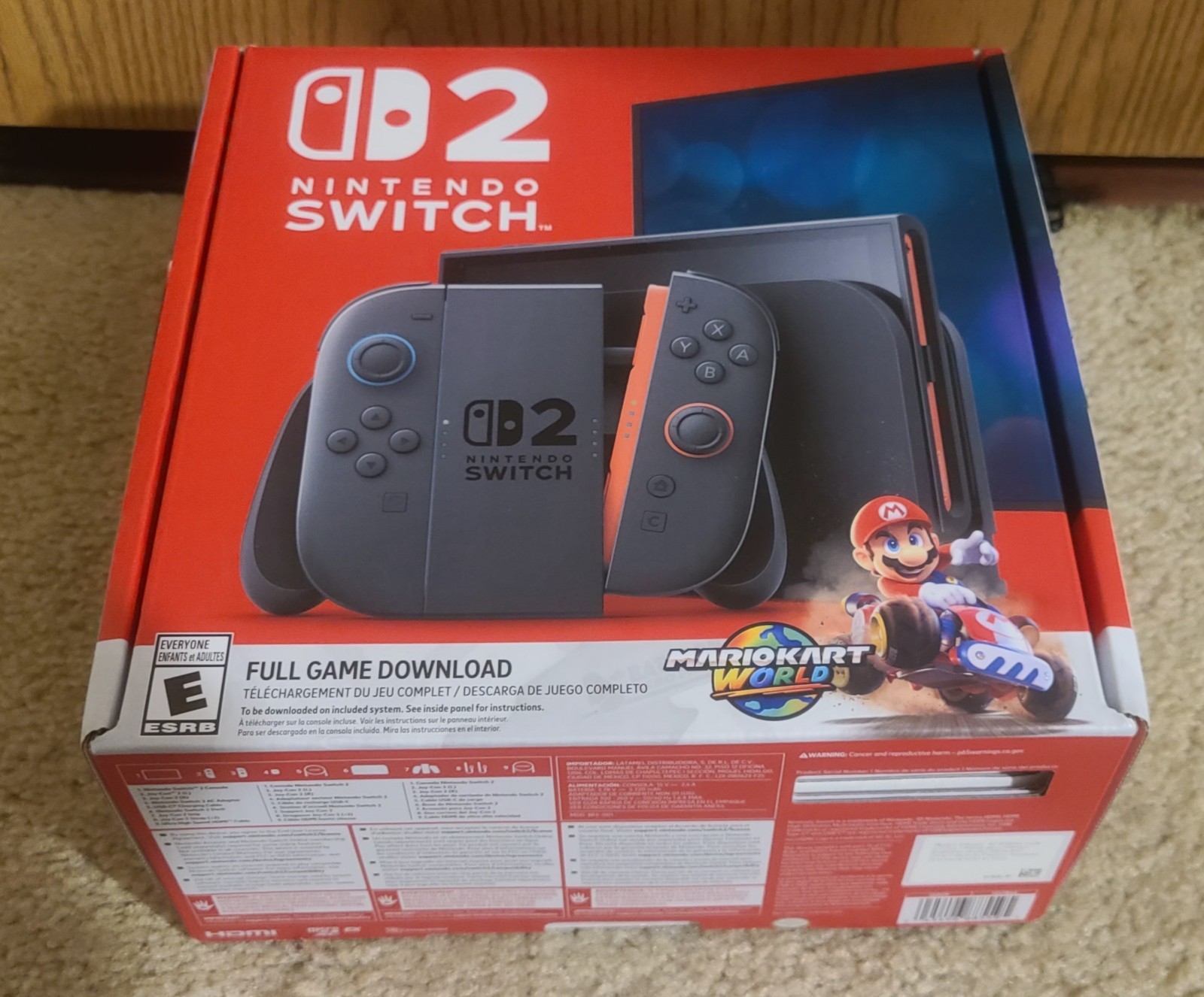 Nintendo Switch 2 Console Mario Kart World & Street Fighter Bundle Black 2025