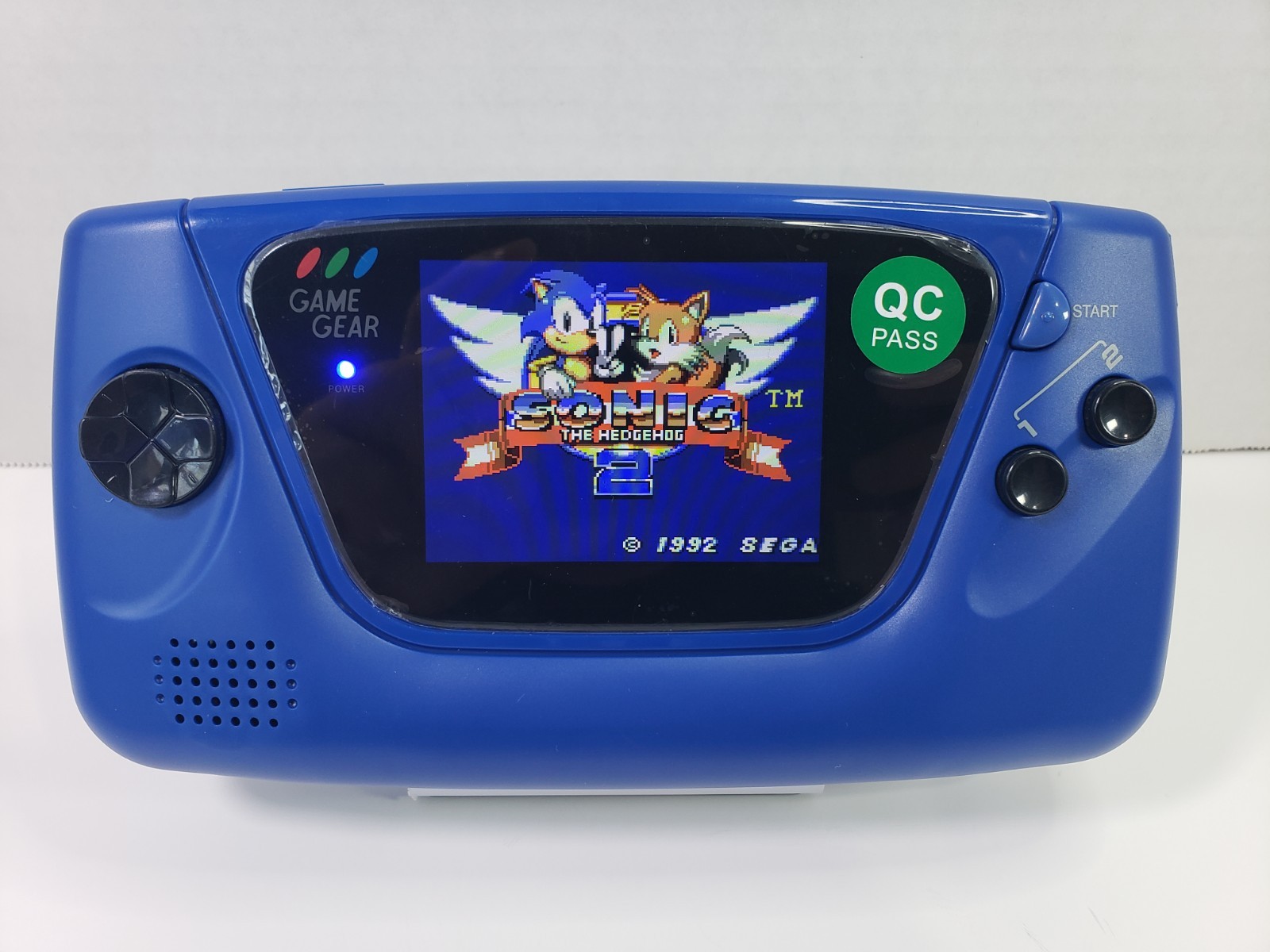 Custom Blue Gamegear Ips Screen, Rechargeable Usb-c, Re-capped, Soundboard