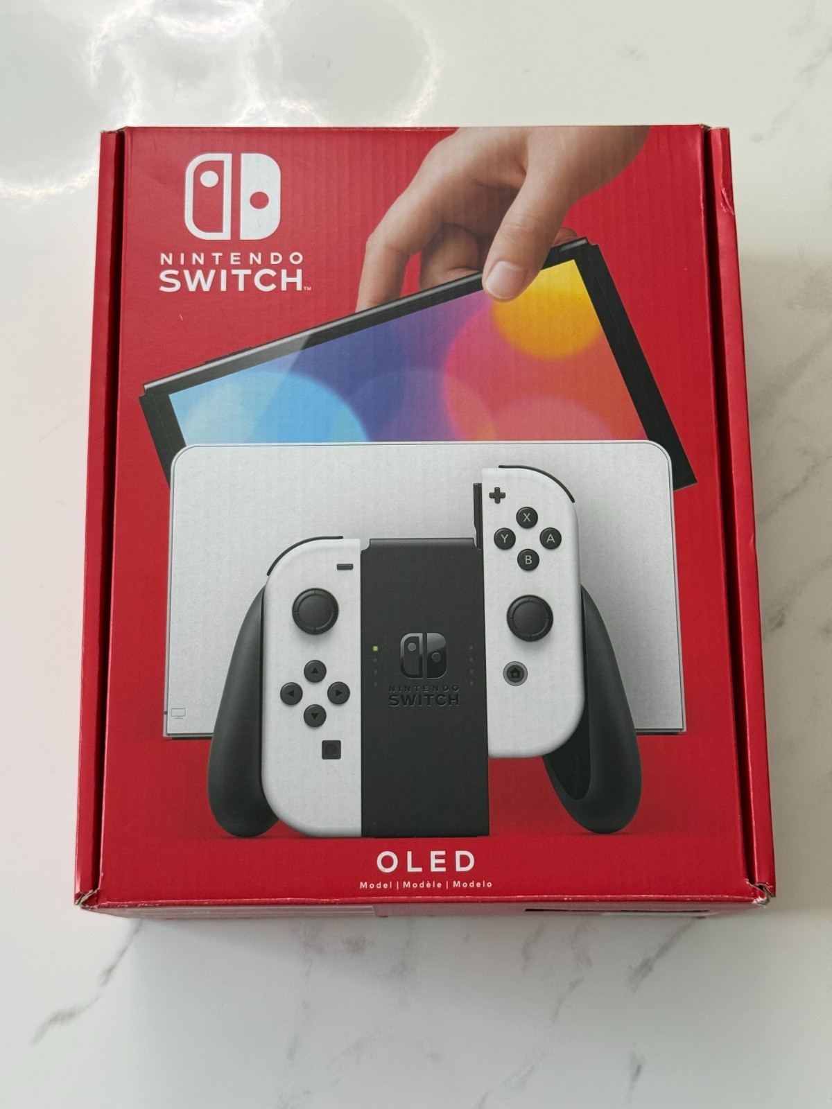 Nintendo Switch OLED White Bundle Box Case Controller 128GB SD Card w/ Extras