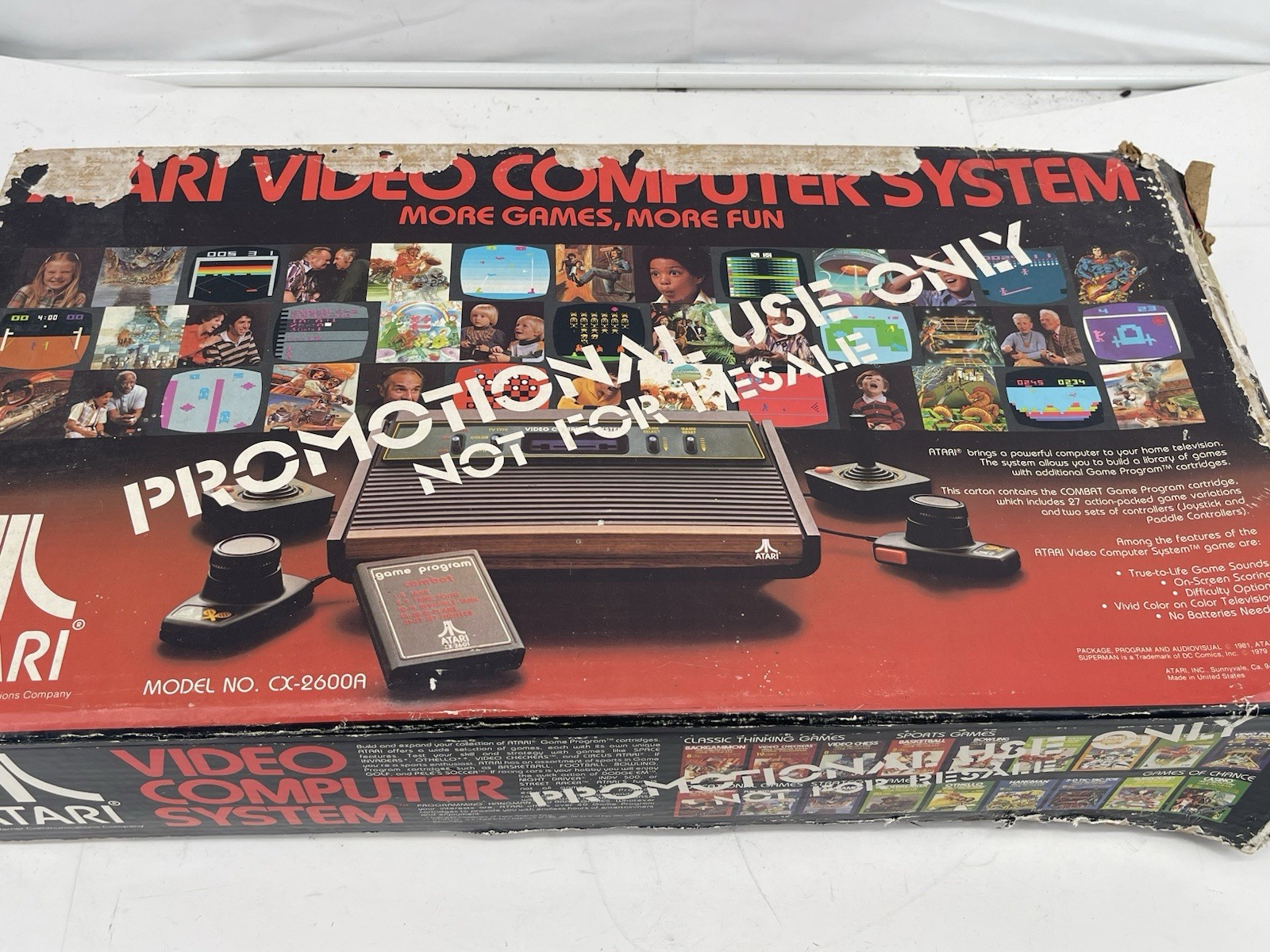 1980 ATARI2600 CX2600A Console With Original Box & Accessories & Games