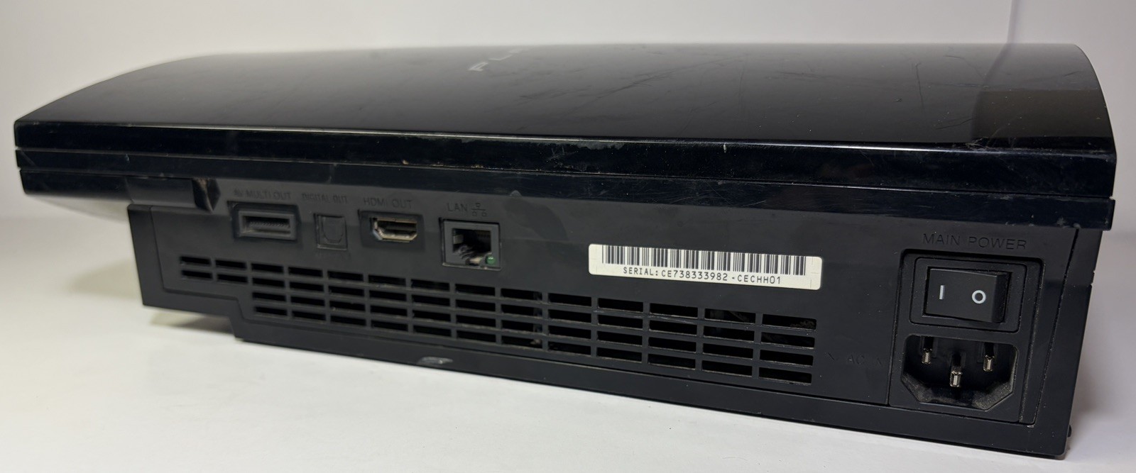 Sony PlayStation 3 PS3 Fat CECHH01 80GB Console – Game, Cables, Fake Controller