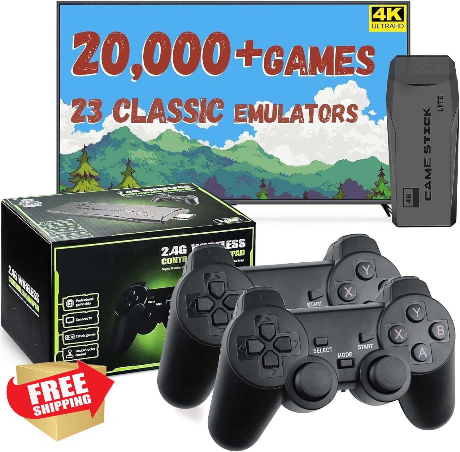 LIUWEI Retro Gaming Stick 64GB 20000+ Games