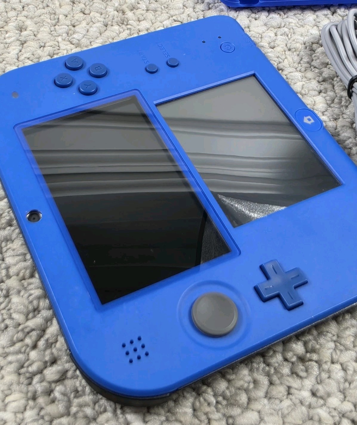 Nintendo 2DS Super Mario Bros Console Electric Blue w/ Extras Tested Working