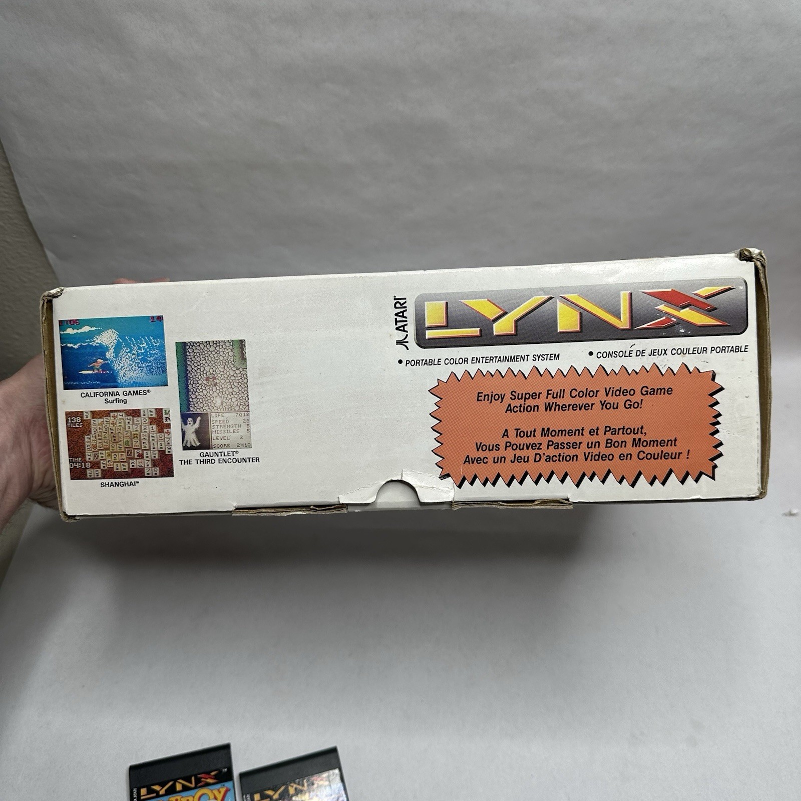 Atari Lynx Gaming System with Original Box Tested and 11 Games Power Cord READ