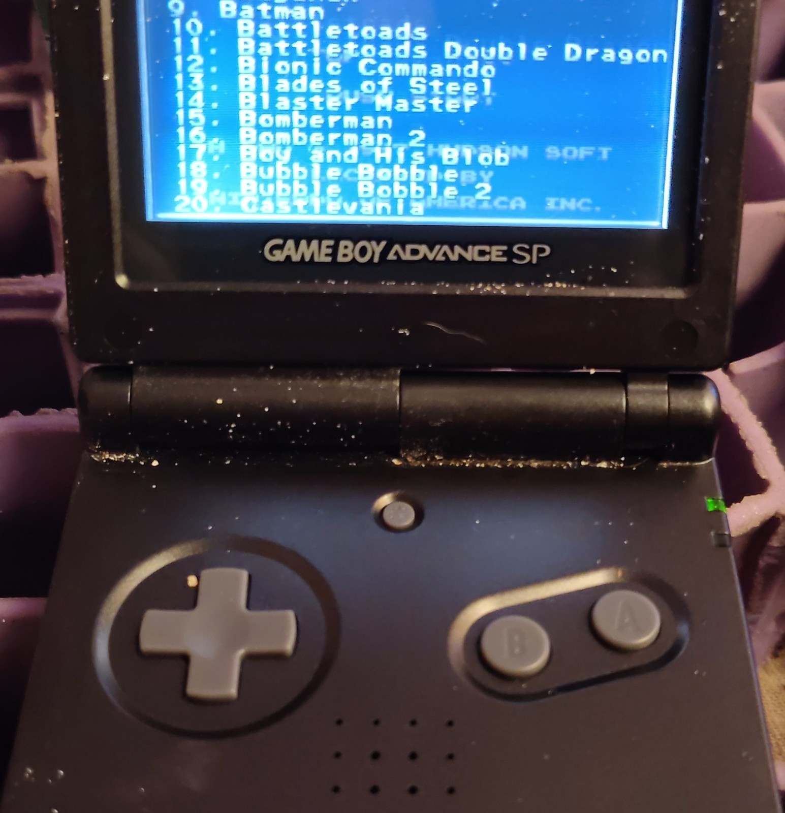 Nintendo Game Boy Advance SP Black Backlit Console with NES Classics 150 Games