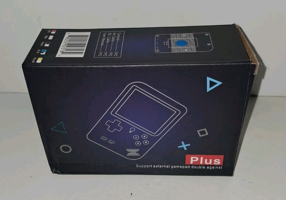 New! Game Box Plus Handheld Blue Console Retro Gaming System 400 Preloaded Games