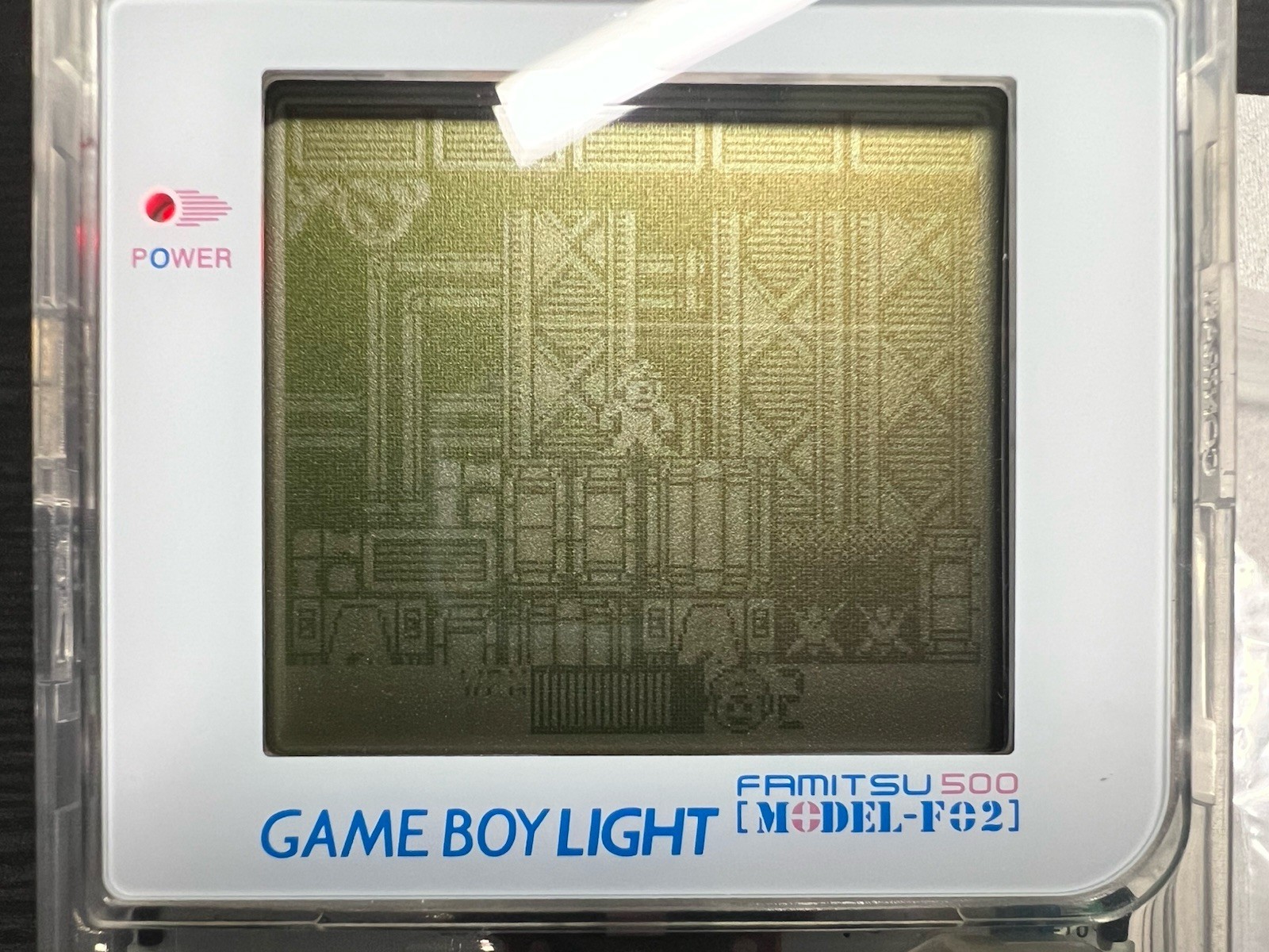 Nintendo GameBoy Light GBL Clear White + New Shell + Glass Lens