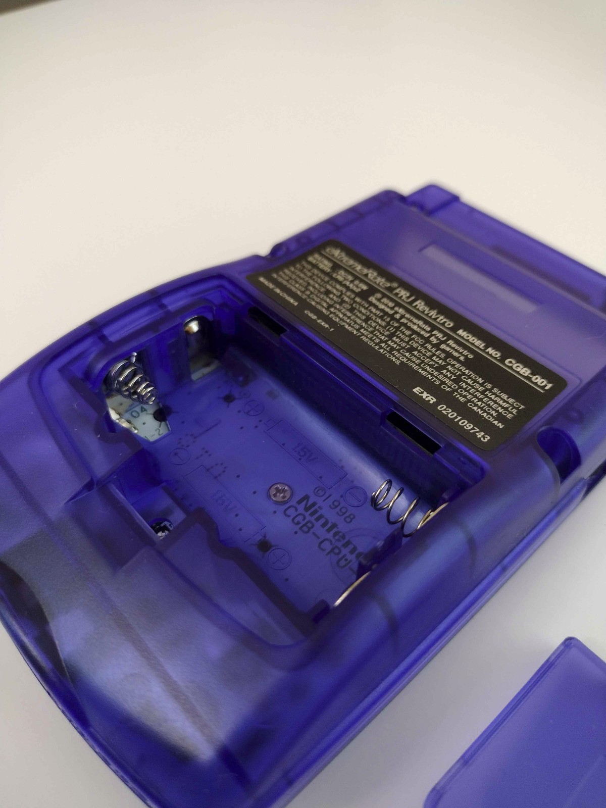 OLED Nintendo Game Boy Color Handheld Game Console – Transparent Blue