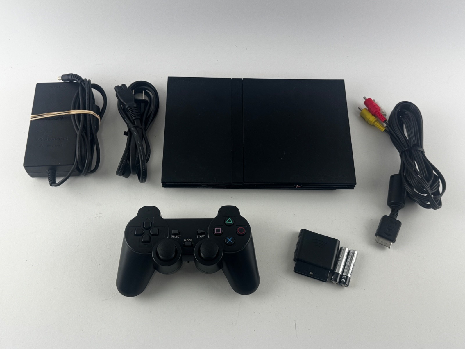 Sony PlayStation 2 PS2 Slim Black Console Bundle SCPH-75001