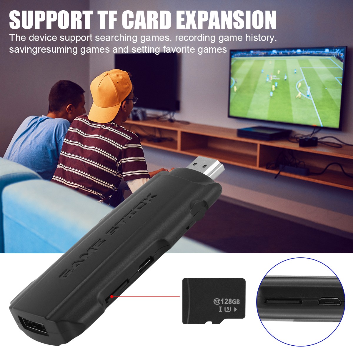 Video Game Console Retro 40000+ Games TV Stick 4K HDMI &2 Wireless Controller US