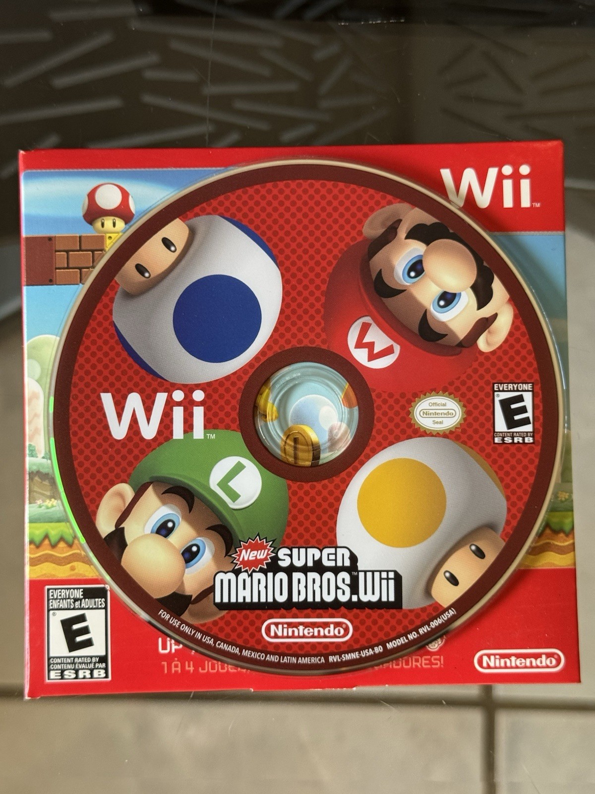 Nintendo Wii Black RVL-101 Console Bundle New Super Mario Bros Galaxy CD
