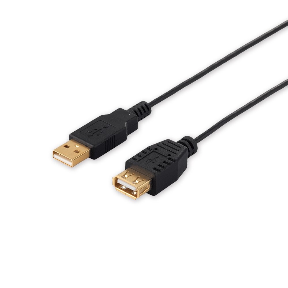 Buffalo USB 2.0 Extension Cable (A to A), Slim Type, Black, 0.5m, BSUAASM205BK