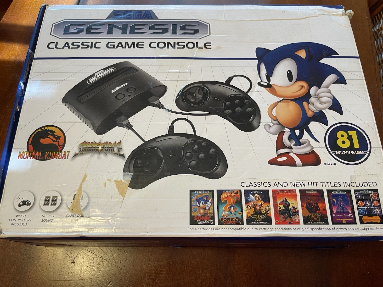 Sega Genesis Classic Game Console 81 Built In Games Cartridge Slot Complete Box