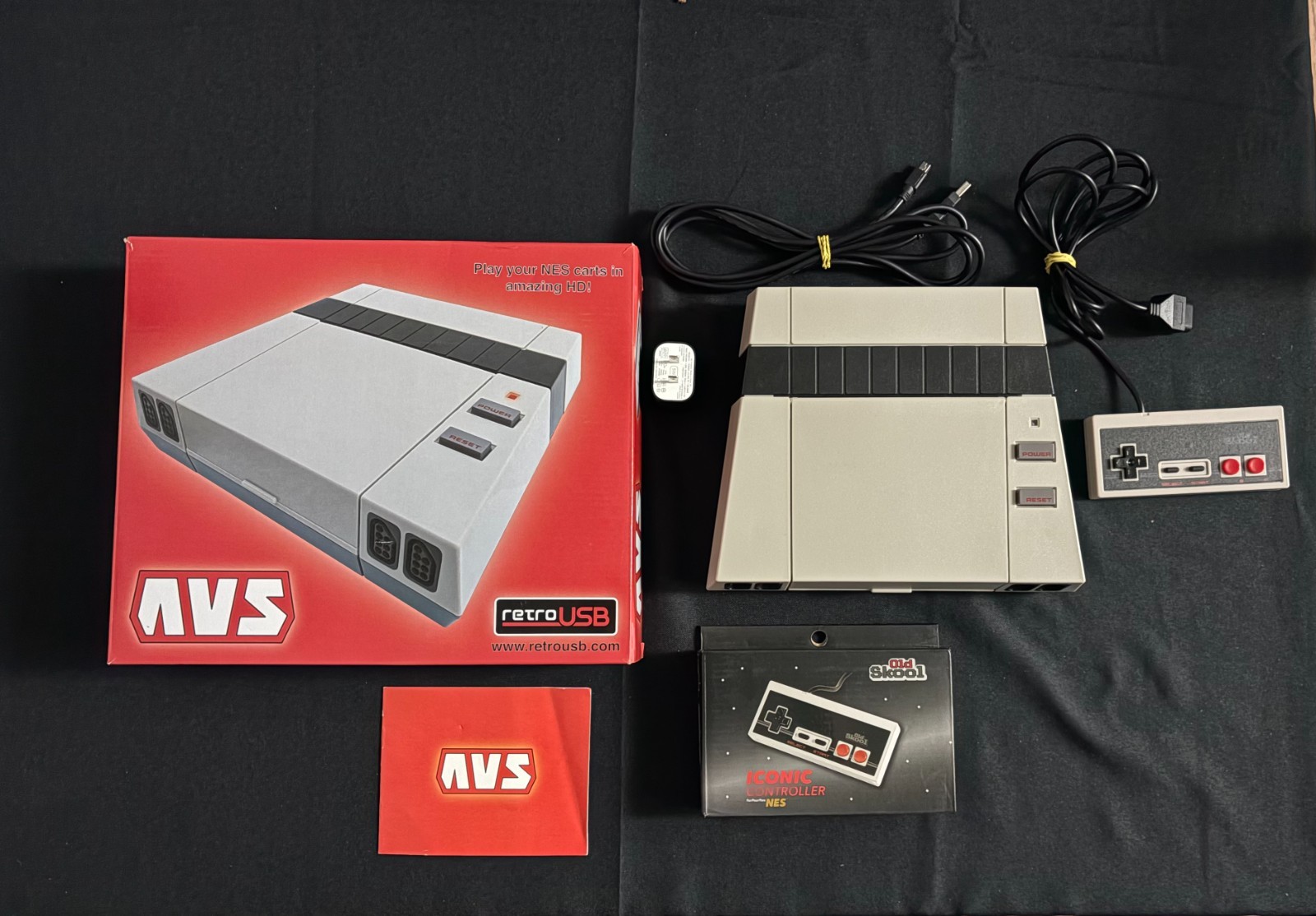 retroUSB AVS Nintendo NES Console Rare! Cib Complete Tested awesome!