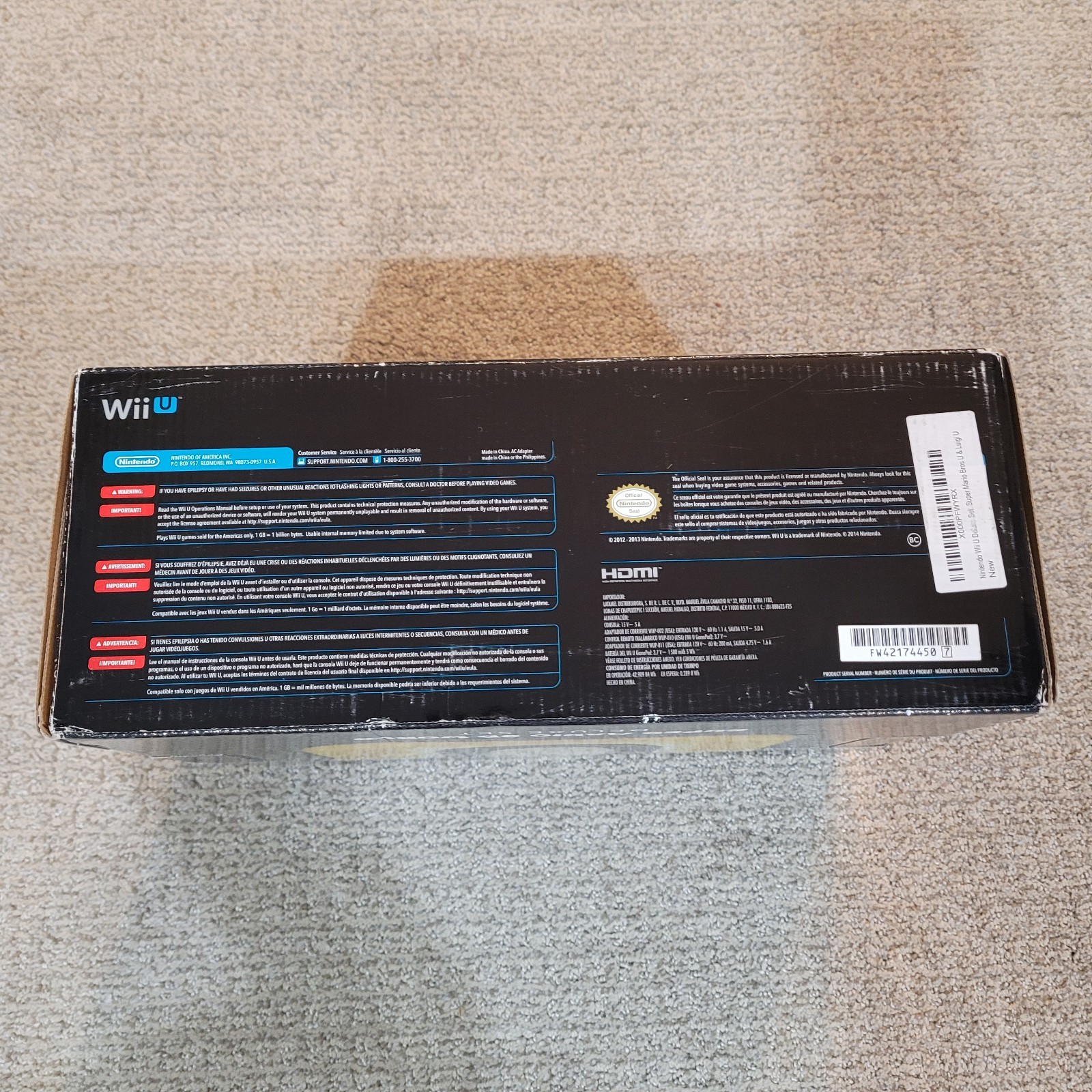 Nintendo Wii U 32 GB Super Mario 3D World Deluxe Set Black Brand New