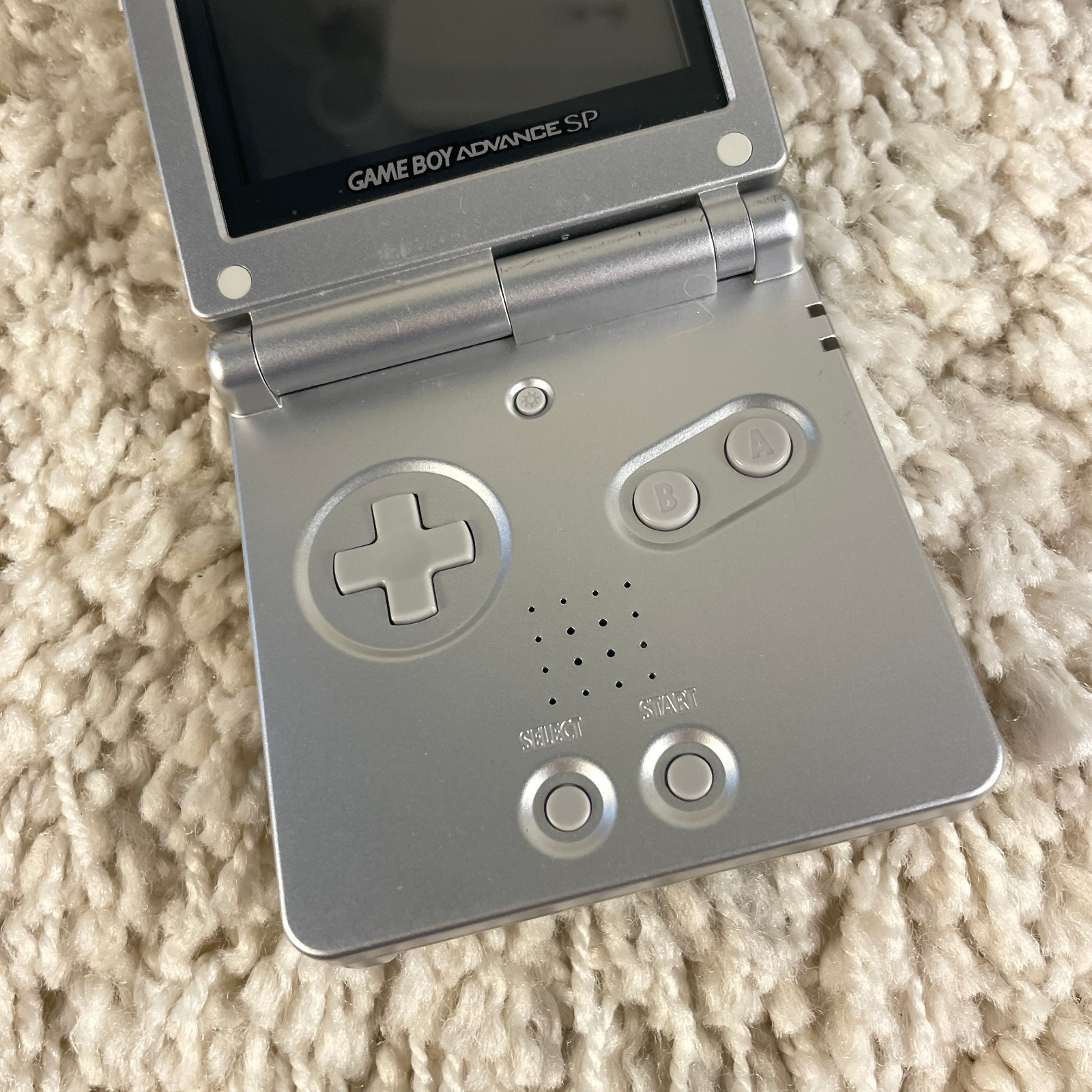 Nintendo Gameboy Advance GBA SP Platinum Silver Handheld Console System AGS-001