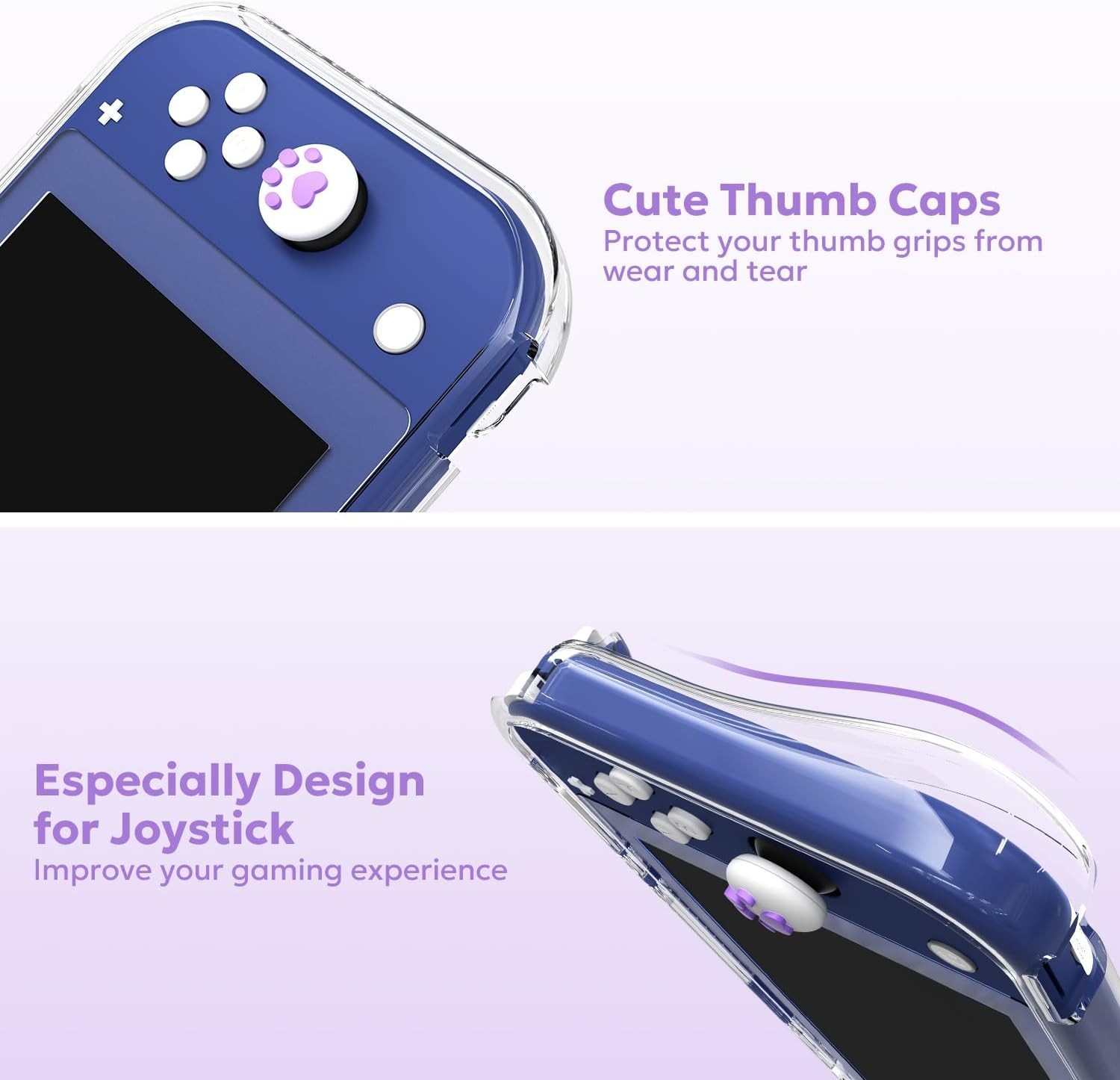 Switch Lite Protective Case Bundle with Game Card Holder and Screen Protectors