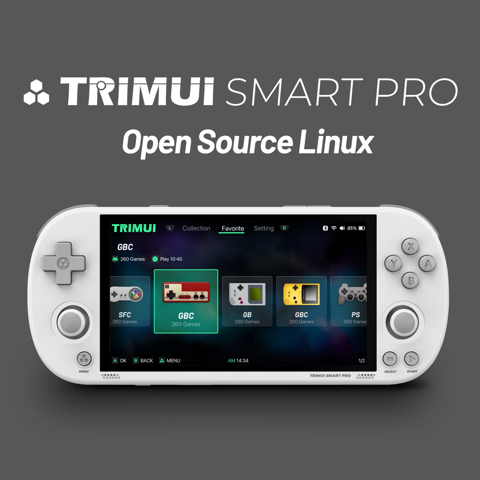 Trimui Smart Pro 64-256GB TF Card Handheld Retro Games Console Linux Crossmix OS