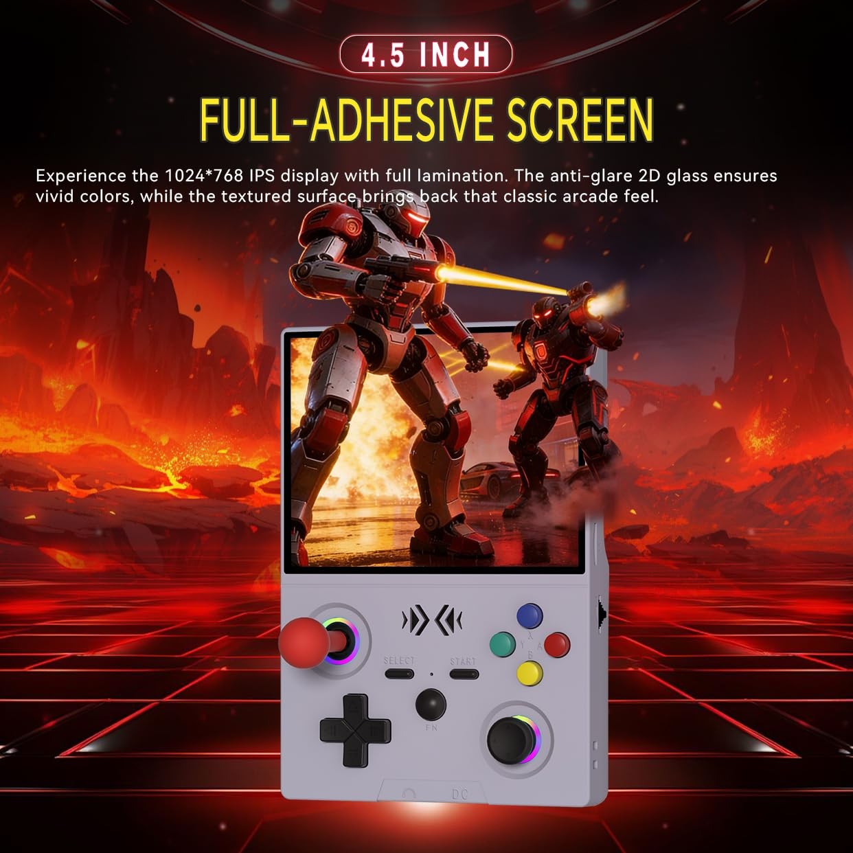 Newest XF45V Retro Handheld Game Console, 4.5″ IPS 1024*768 Screen Portable V…