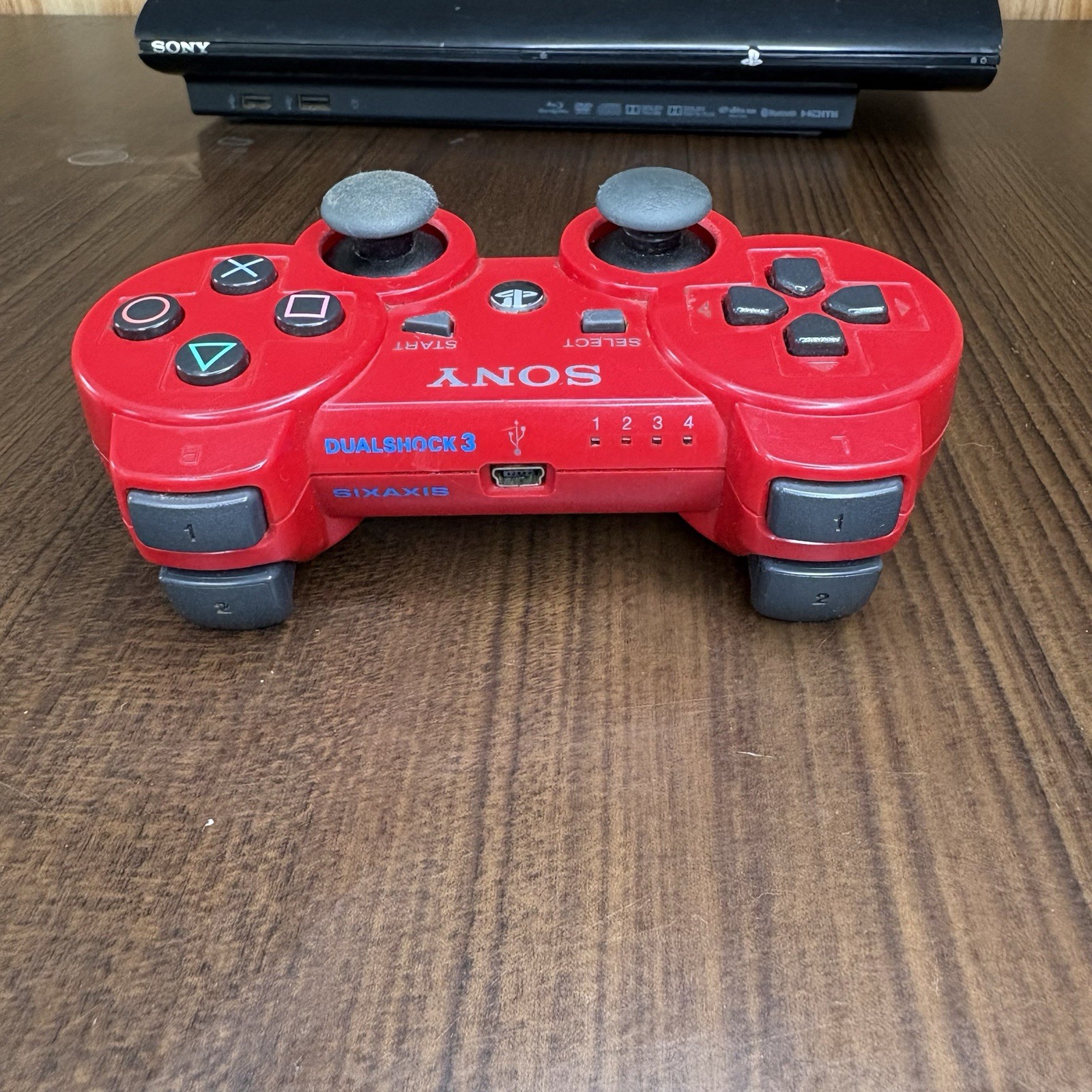 Sony PlayStation 3 CECH-4001B Console w/Red DualShock 3 Controller Tested