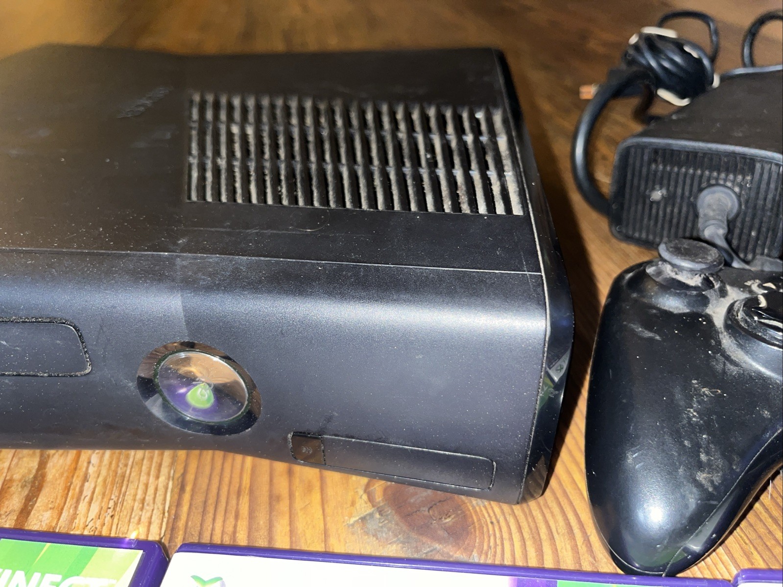 Microsoft Xbox 360 S Slim Kinect Bundle Controller Cords Kinect Games Lot