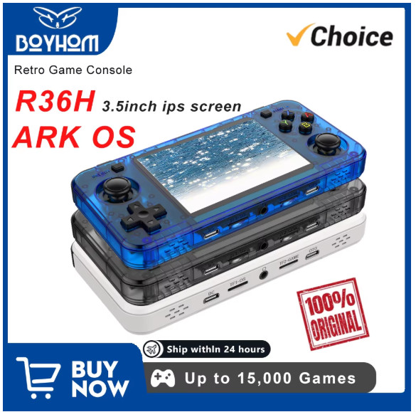BOYHOM R36H Dual-RAM & Genuine Linux ARKOS Retro Handheld