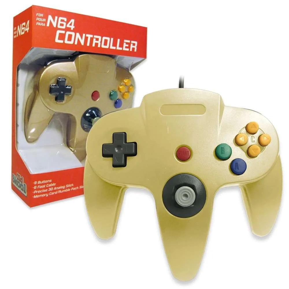 Old Skool N64 Controller – Gold