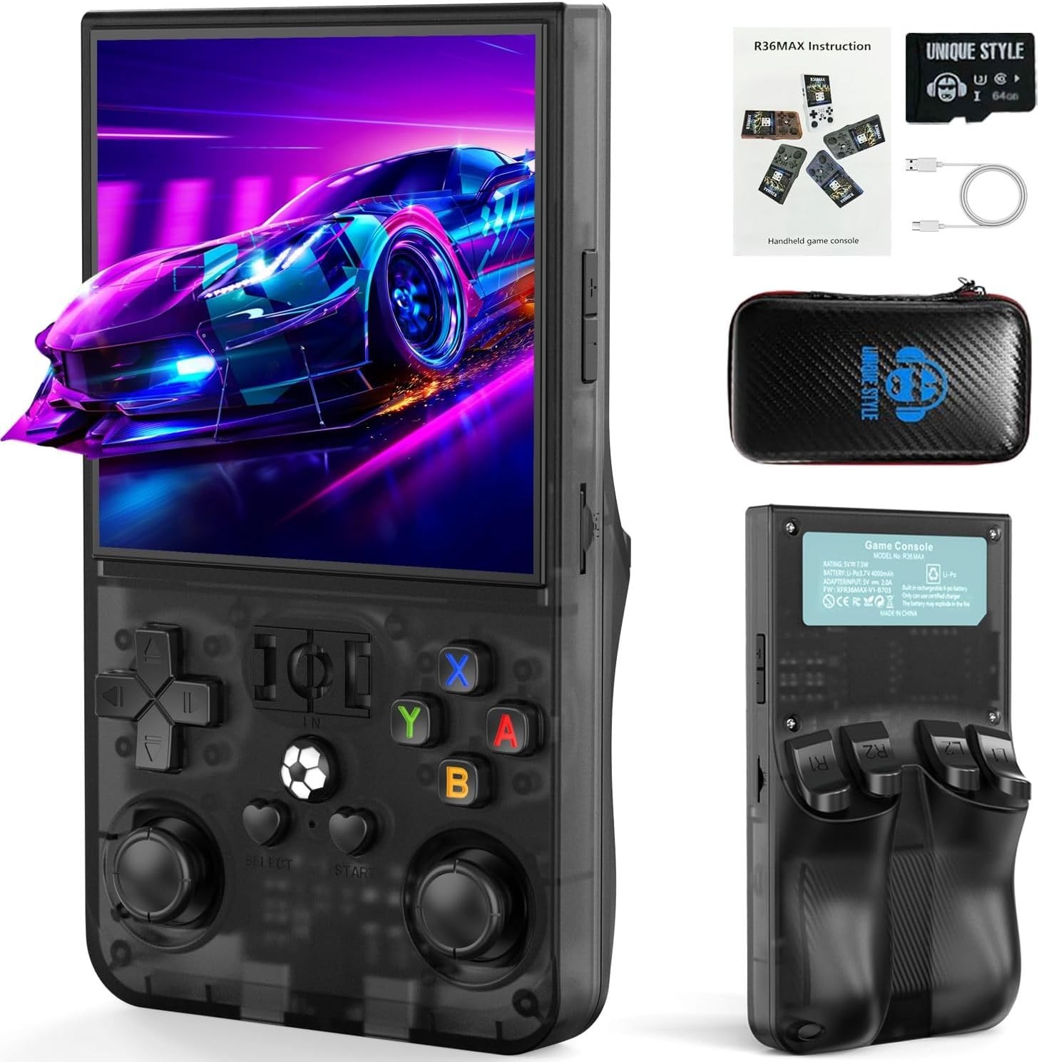Ultimate Retro Handheld Console – 64GB, 4-Inch IPS Display, Long Lasting Battery