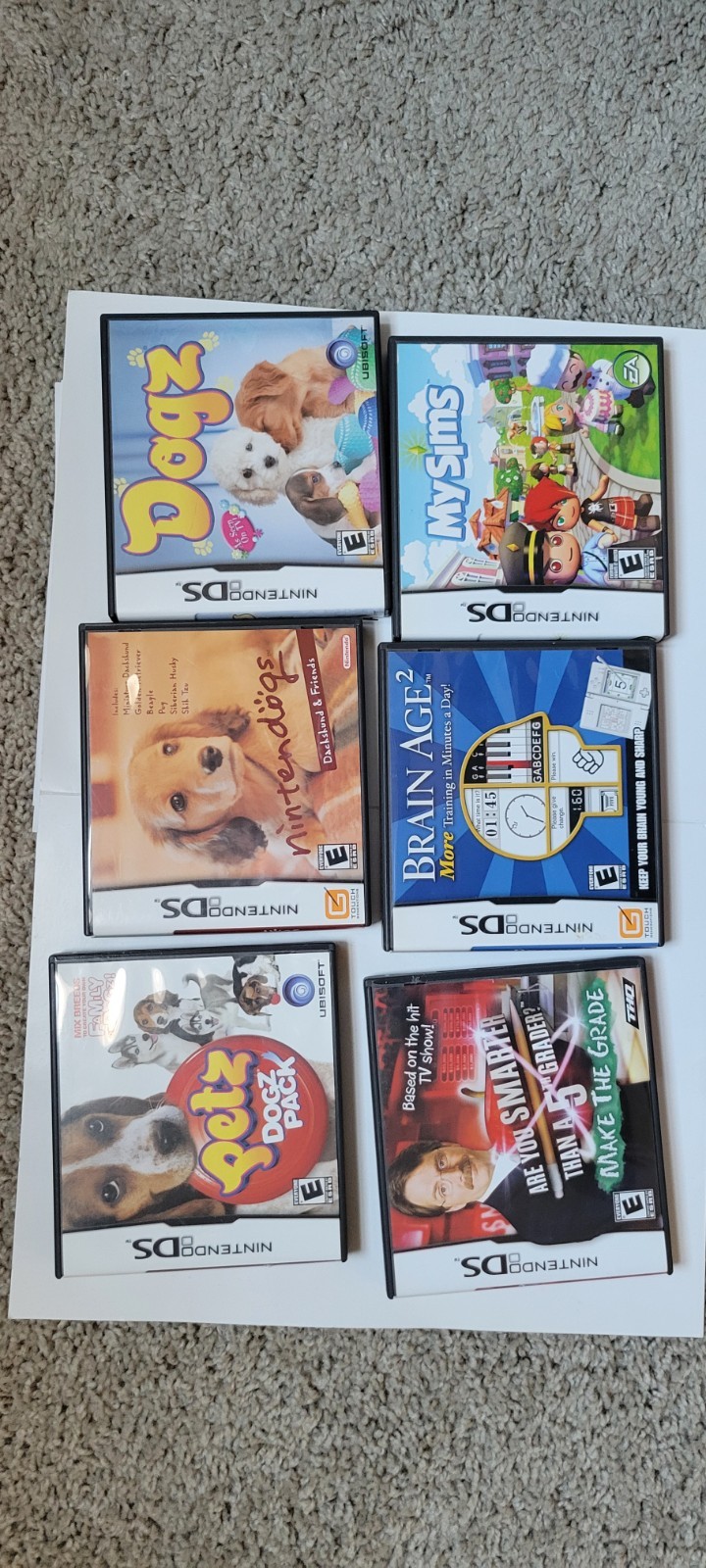 6 Complete Nintendo DS/DS LITE Games With CASE And Manuals.