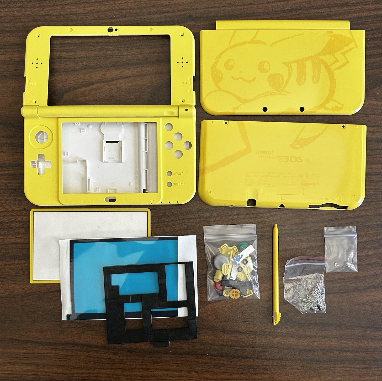Nintendo new 3DS XL Pokémon yellow Pikachu Edition Replacement shell- FAST SHIP