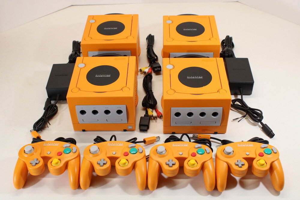 Nintendo GameCube Spice Orange Console Bundle GC PLAY US REGION TESTED & WORKING